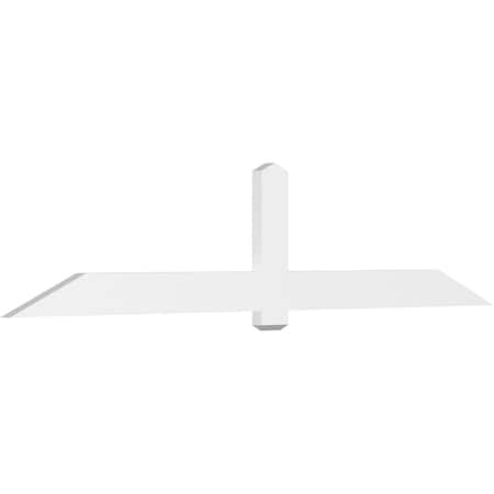 Ekena Millwork Eugene Architectural Grade PVC Gable Bracket, 108"W x 22 1/2"H x 2"D x 6"F, 5/12 Pitch GBP108X23X0206EUG00